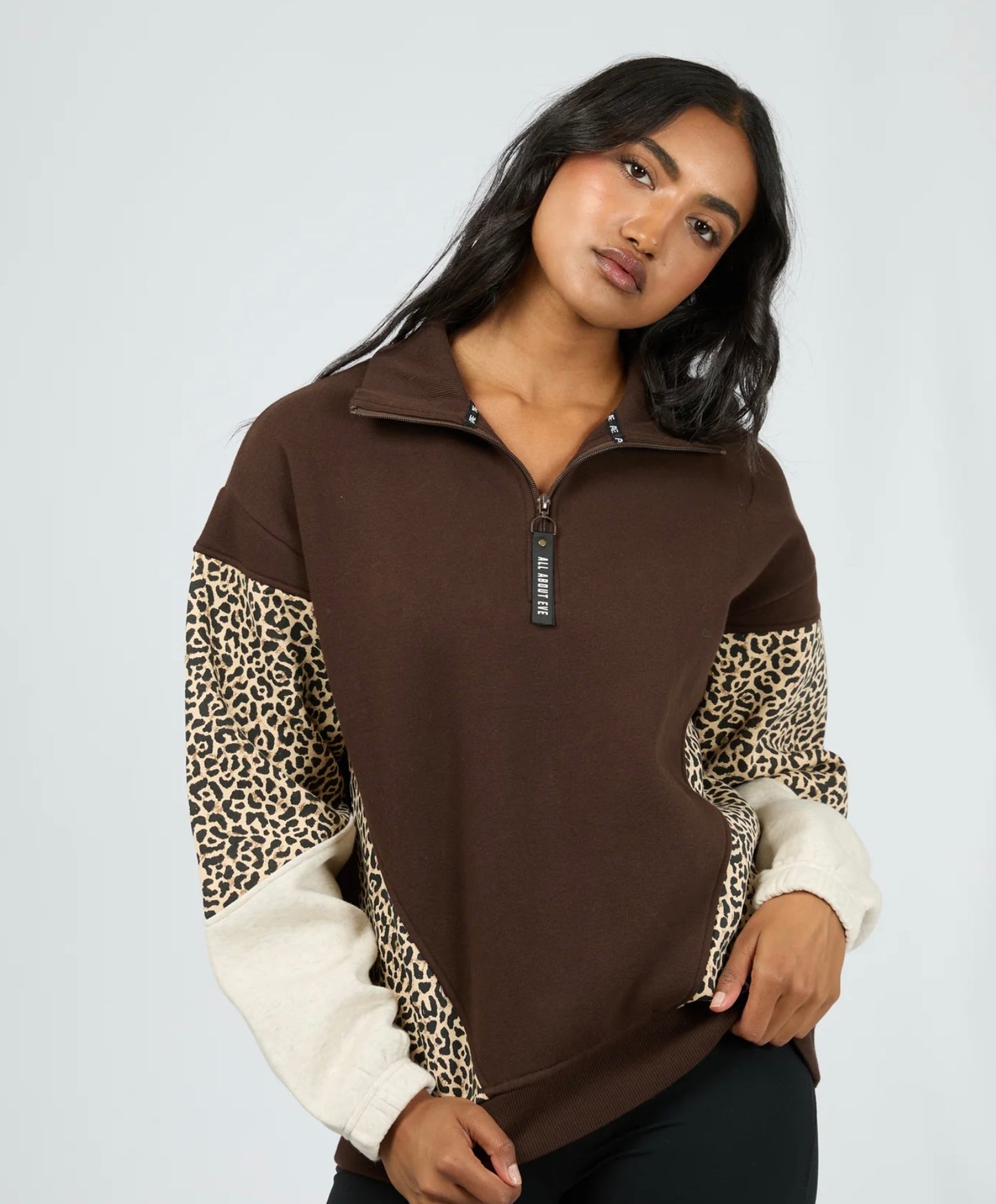 Savannah 1/4 Zip Brown