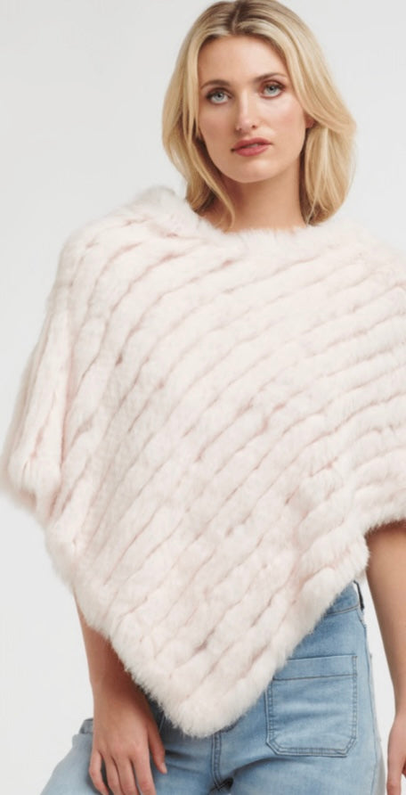 Ballet Pink Fur Poncho