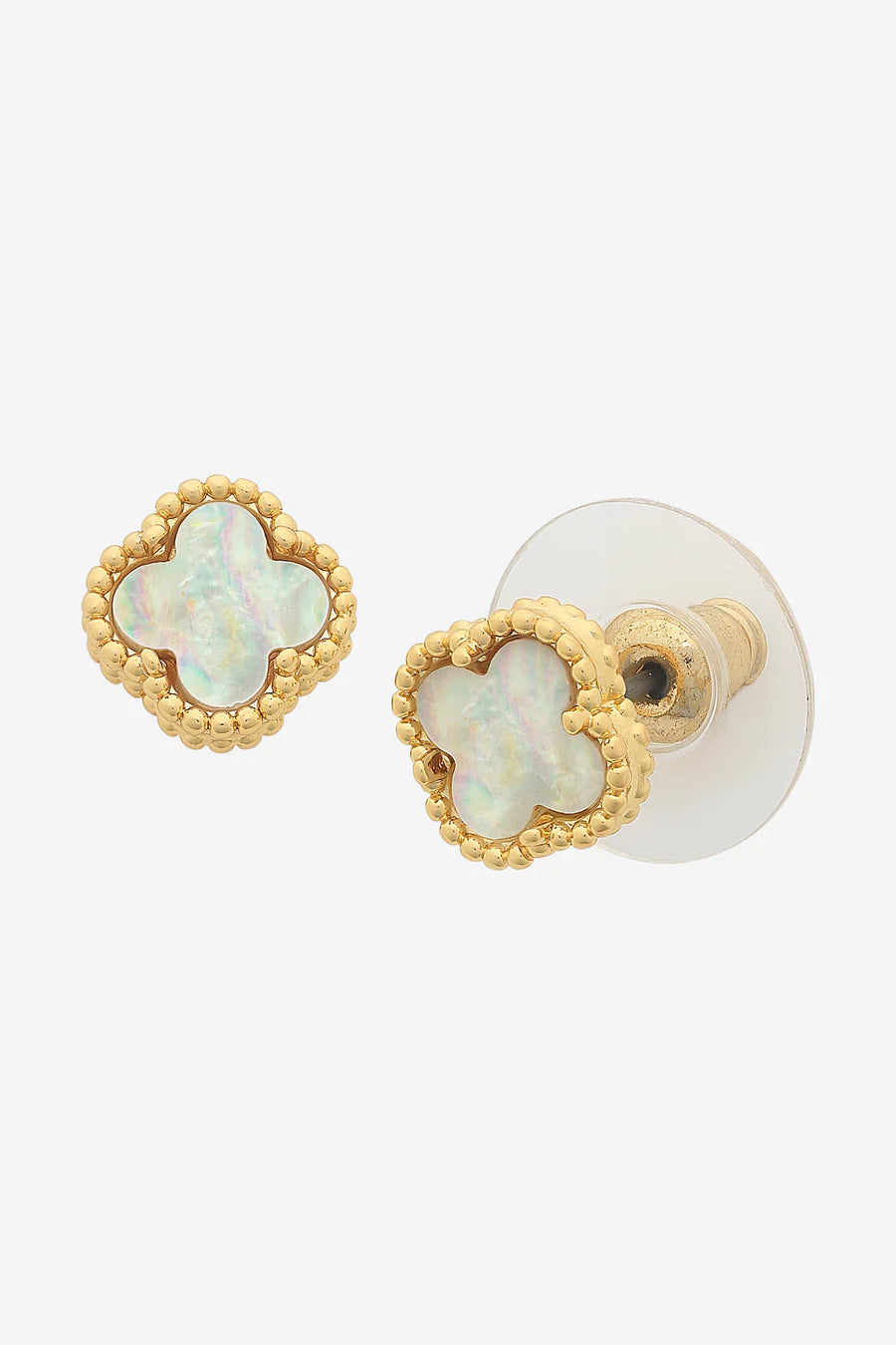 Reign gold MOP earring