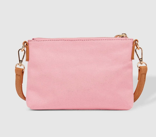 Baby Sophie Crossbody Bag - Pink Canvas/Camel