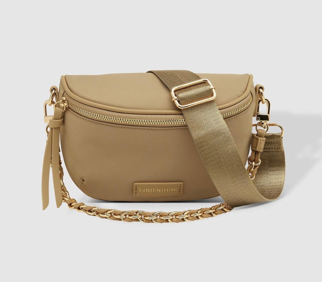 Halsey Nylon Sling Bag Beige