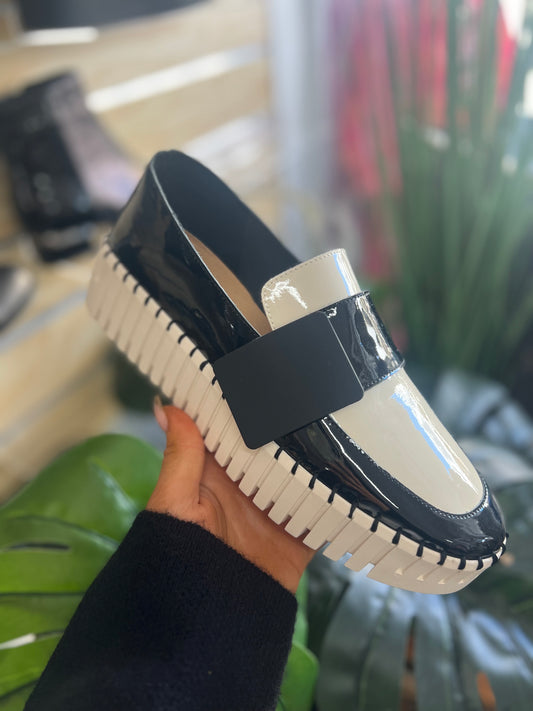 Belenna-DJ Ivory/Black Patent