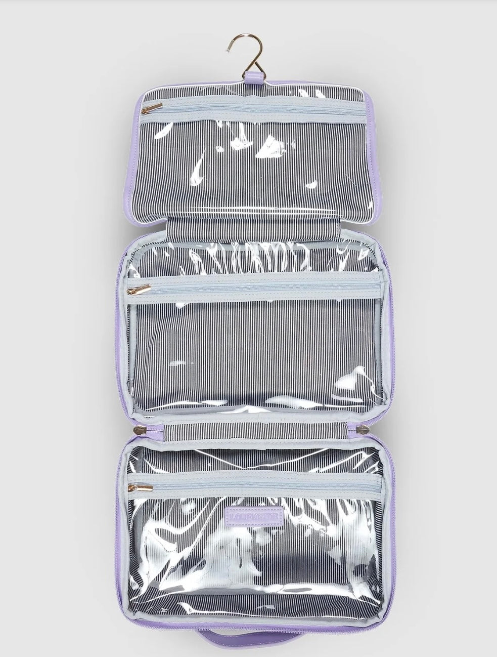 Maggie Rosie Chevron Cosmetic Bag Set Lilac