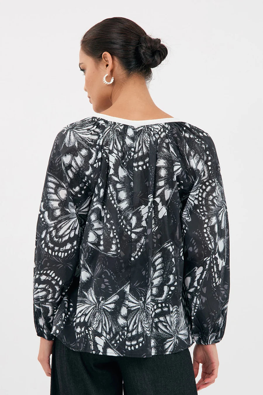 Isla Butterfly Print Top