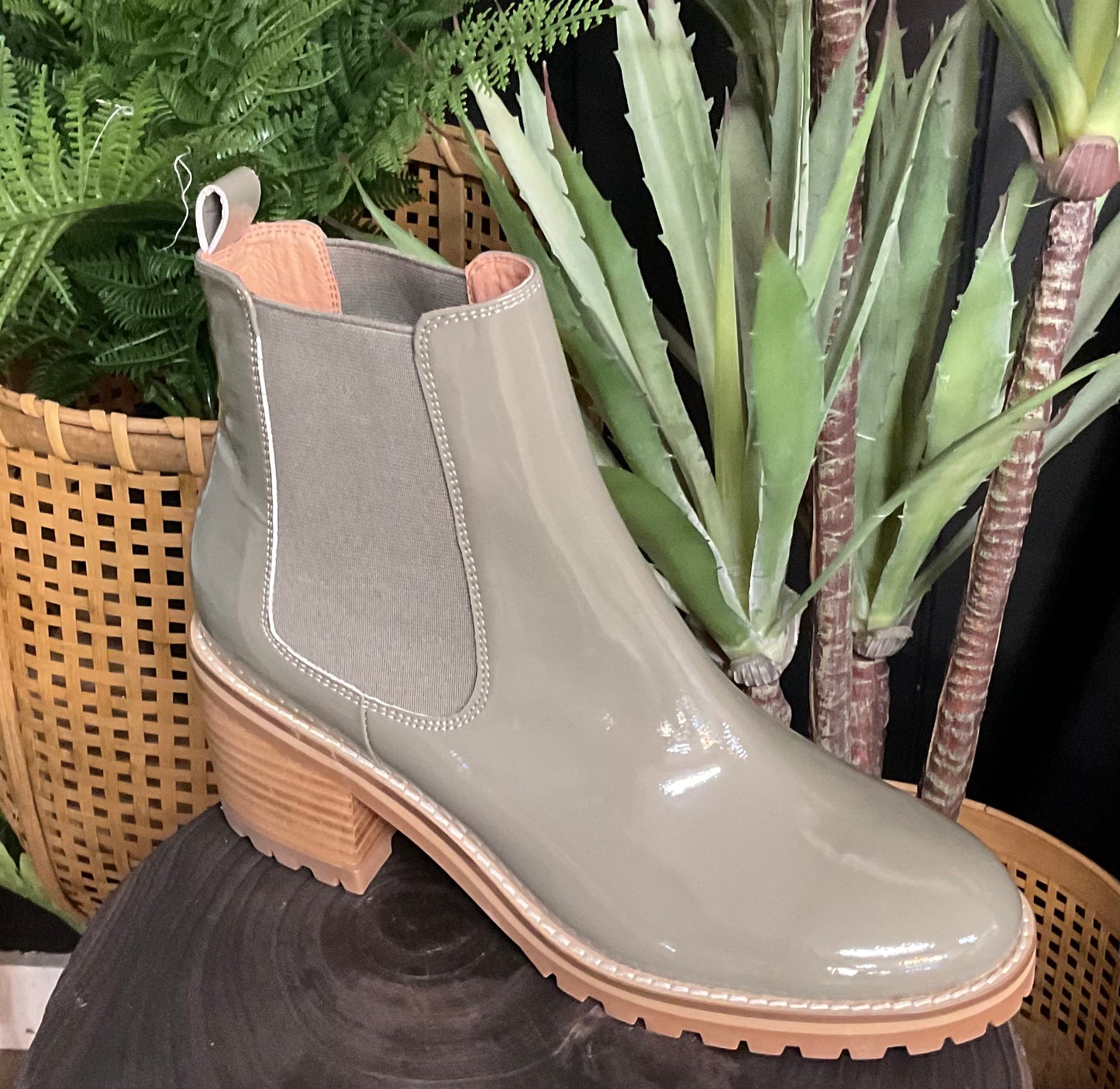 Biscoti Khaki Patent Leather