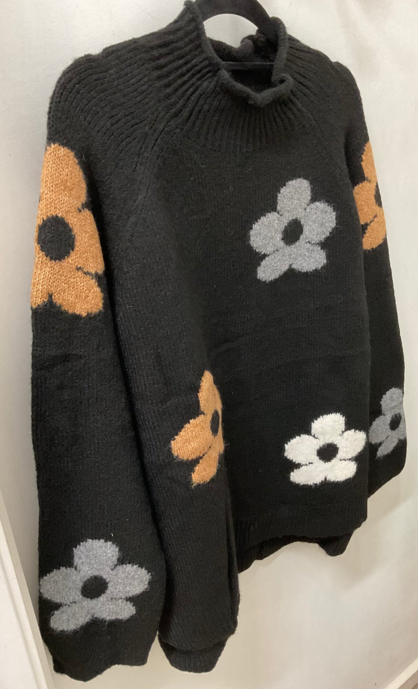 Black Flower Jumper