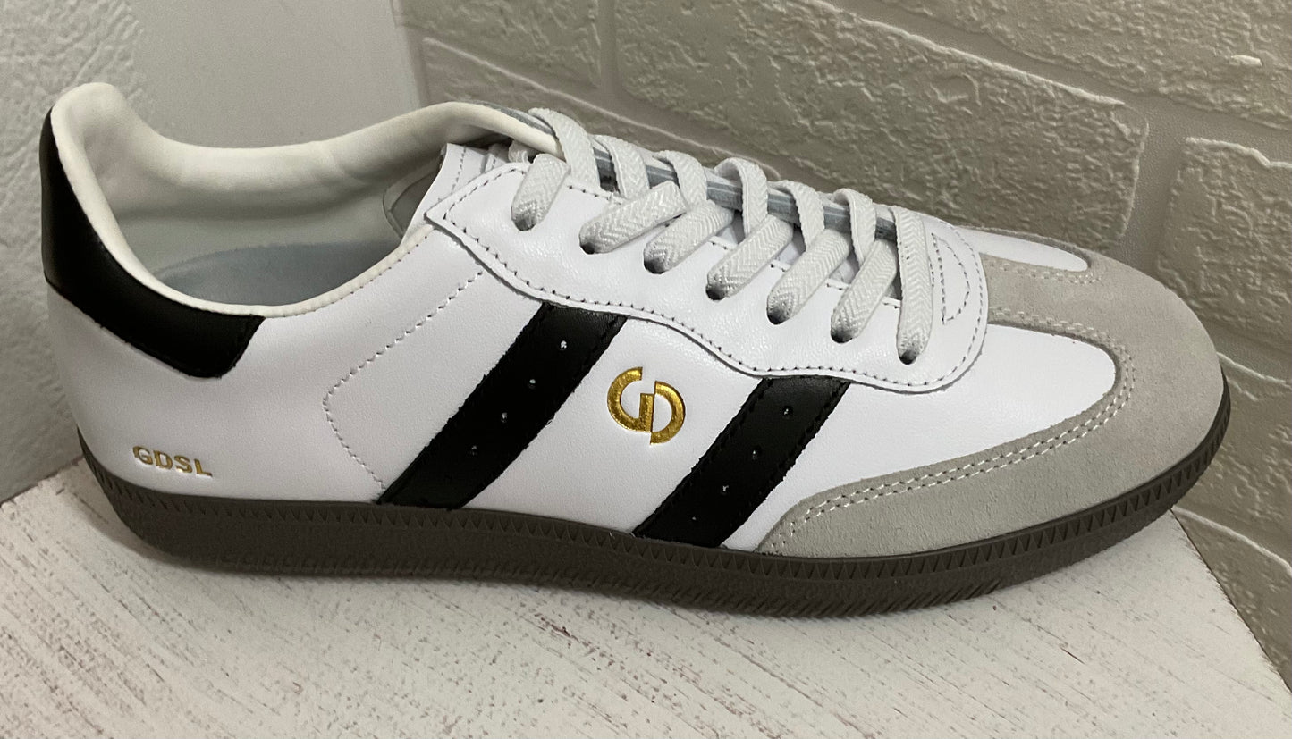 White/Black Leather