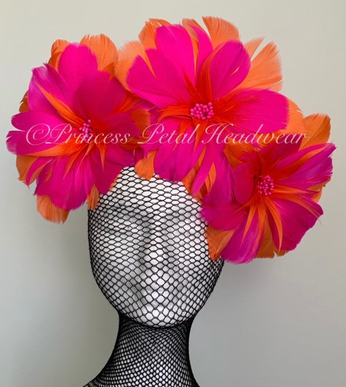 Orange/Pink Fascinator - Emelda's Shoes