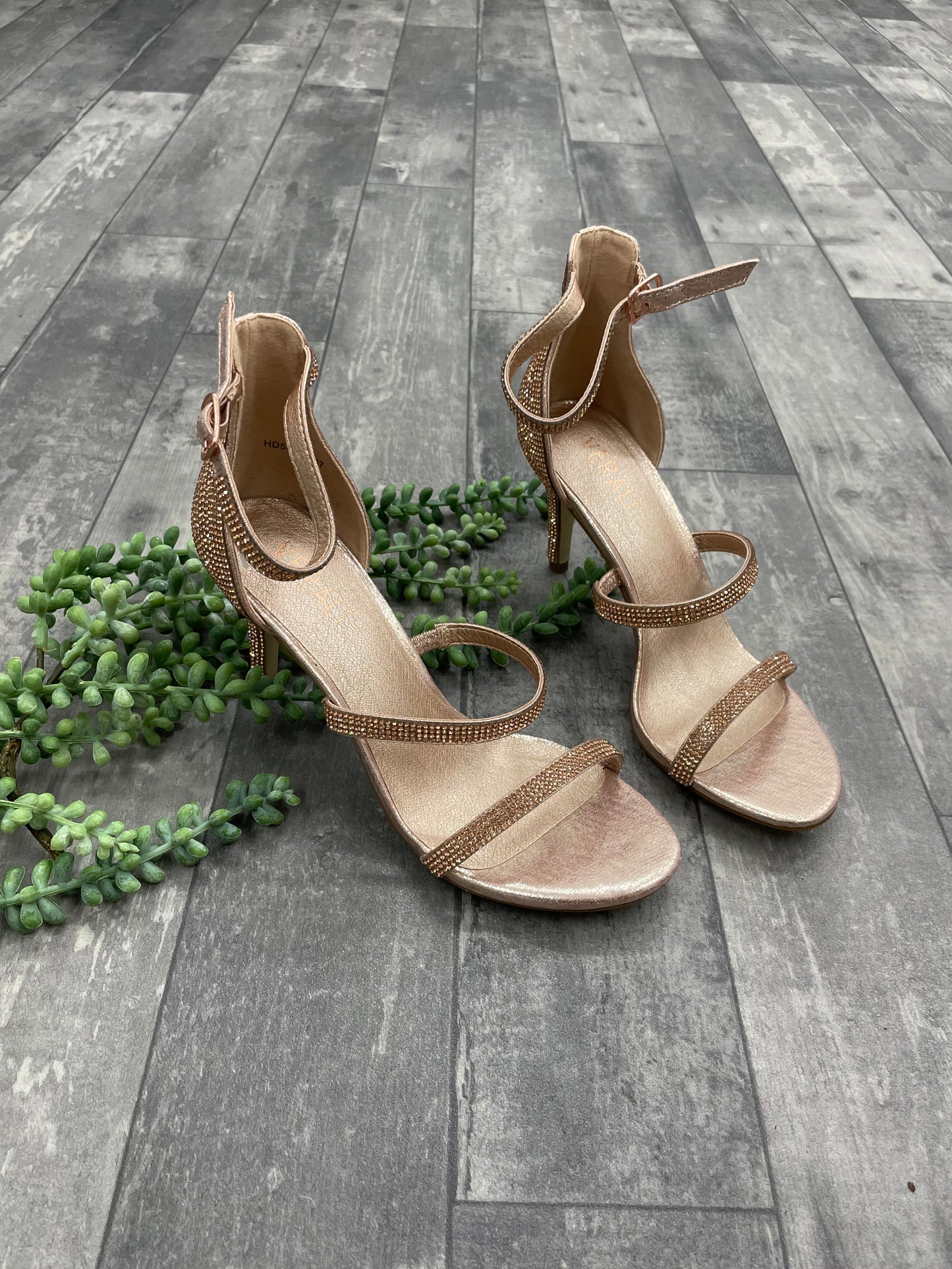 Mandy Rose Gold Heel - Emelda's Shoes