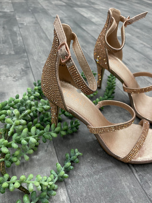 Mandy Rose Gold Heel - Emelda's Shoes