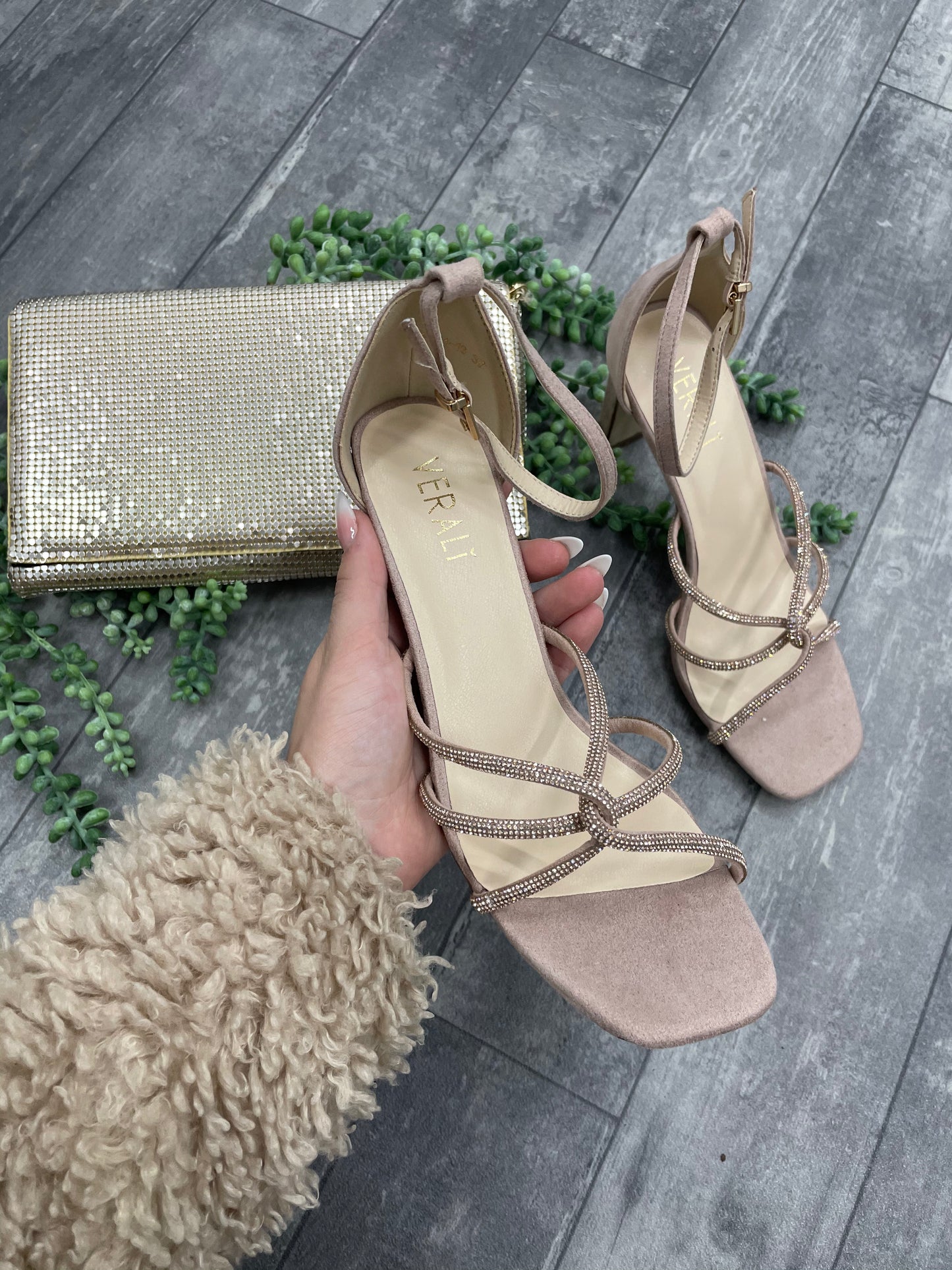 Kisha Blush Micro Heel - Emelda's Shoes