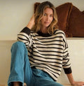 Lyla Stripe Knit Cream - Emelda's Shoes