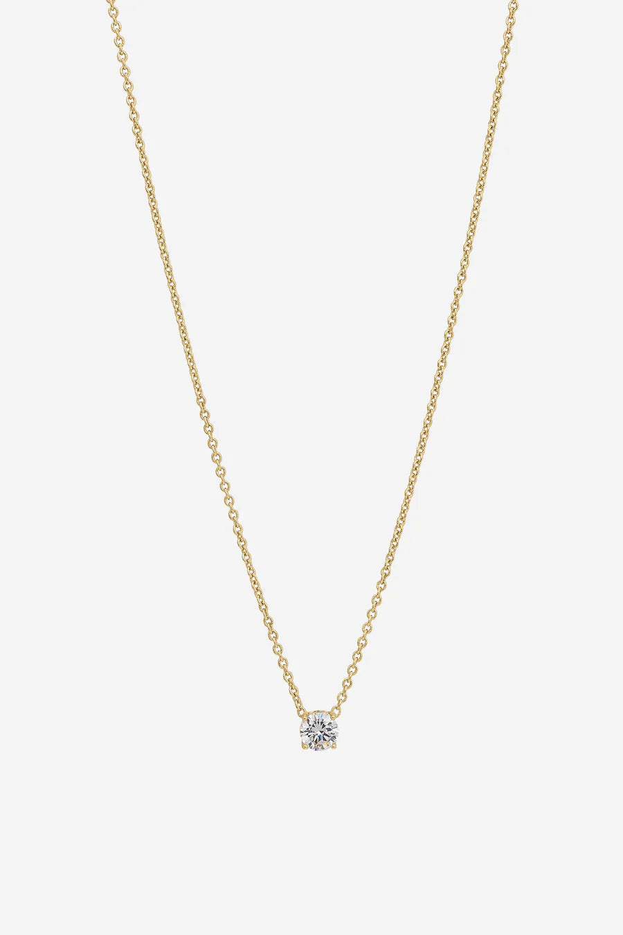 Alegra gold clear necklace