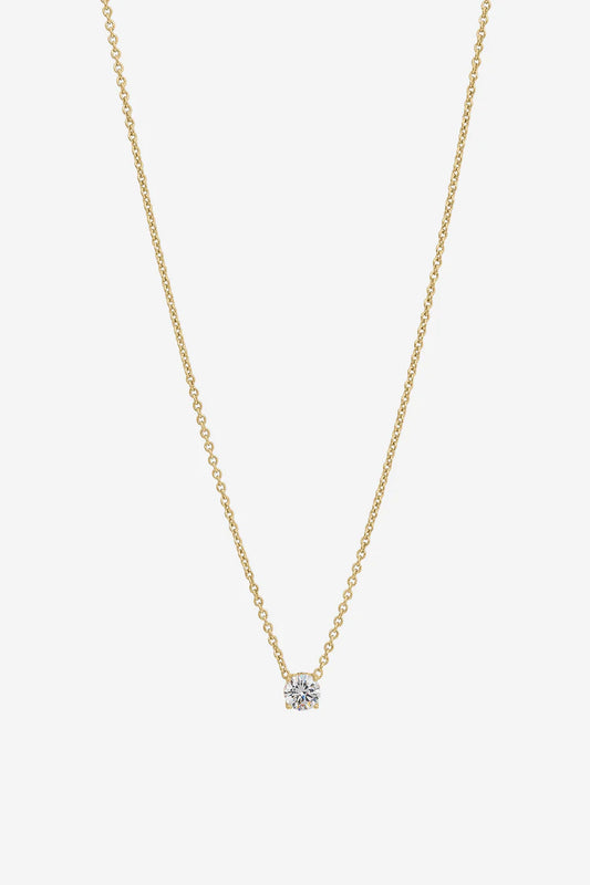 Alegra gold clear necklace