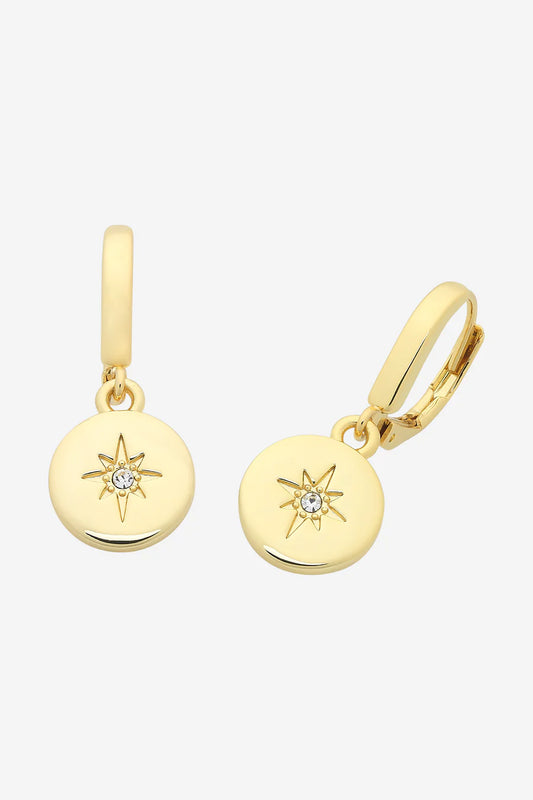 Beck gold clear earring