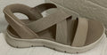 Go Walk Flex Sandal Taupe - Emelda's Shoes