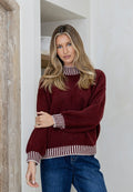 Tilly Knit Burgundy - Emelda's Shoes