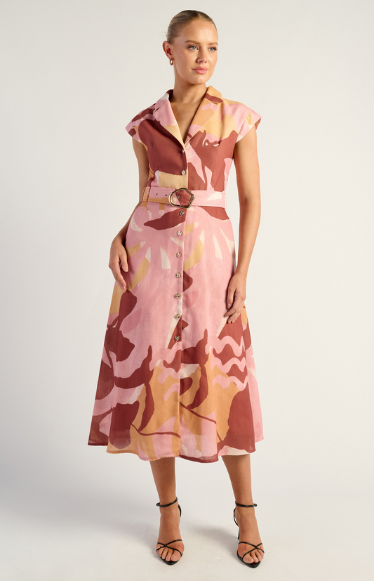 Abstract Shirt Dress