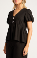 Black Bubble Top - Emelda's Shoes