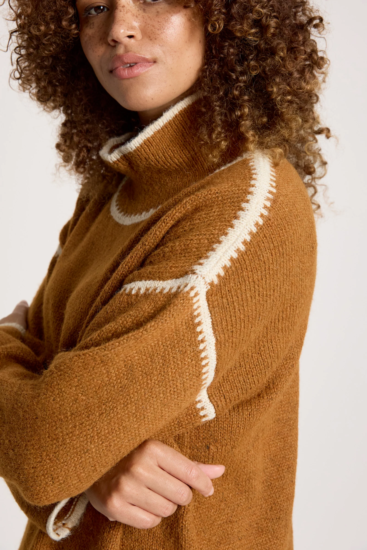 Orin Knit Jumper Caramel/Dune - Emelda's Shoes