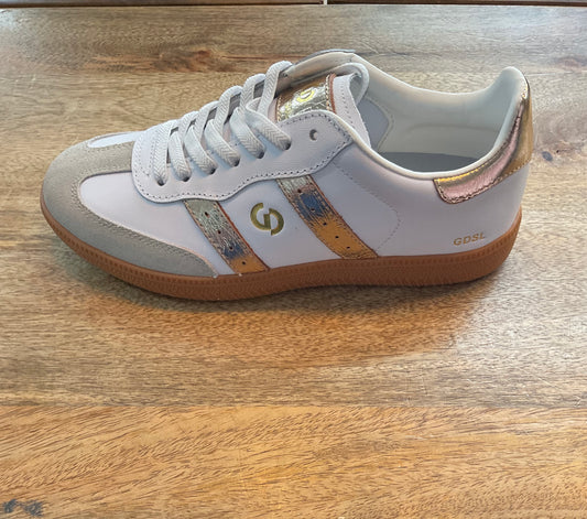 Goodsole 2001 parallel white/gold leather