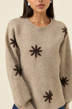 Miru Stitch Flower Knit Stone - Emelda's Shoes