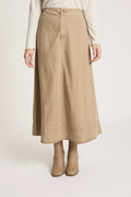Bodhi Denim Skirt Fawn - Emelda's Shoes