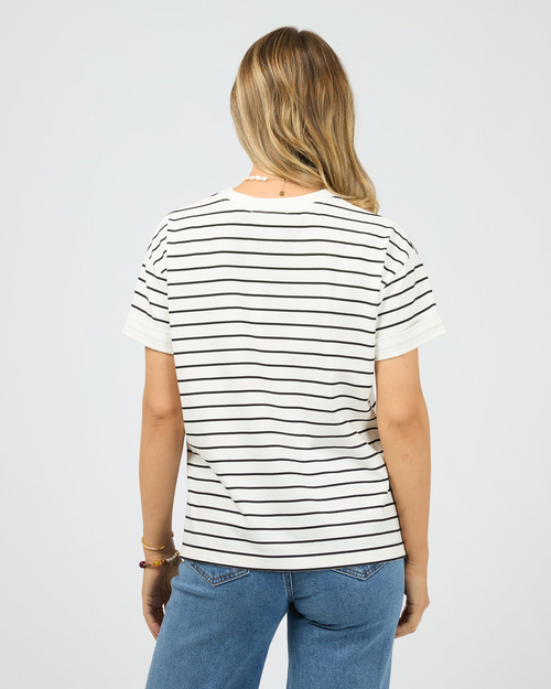 AAE stripe tee Black