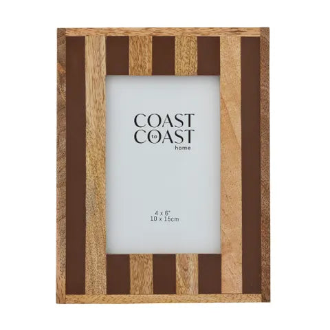 Choc Stripe Frame 4x6 - Emelda's Shoes