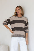 Maci Stripe Choc Multi Jumper
