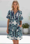 Tora Short Dress Blue