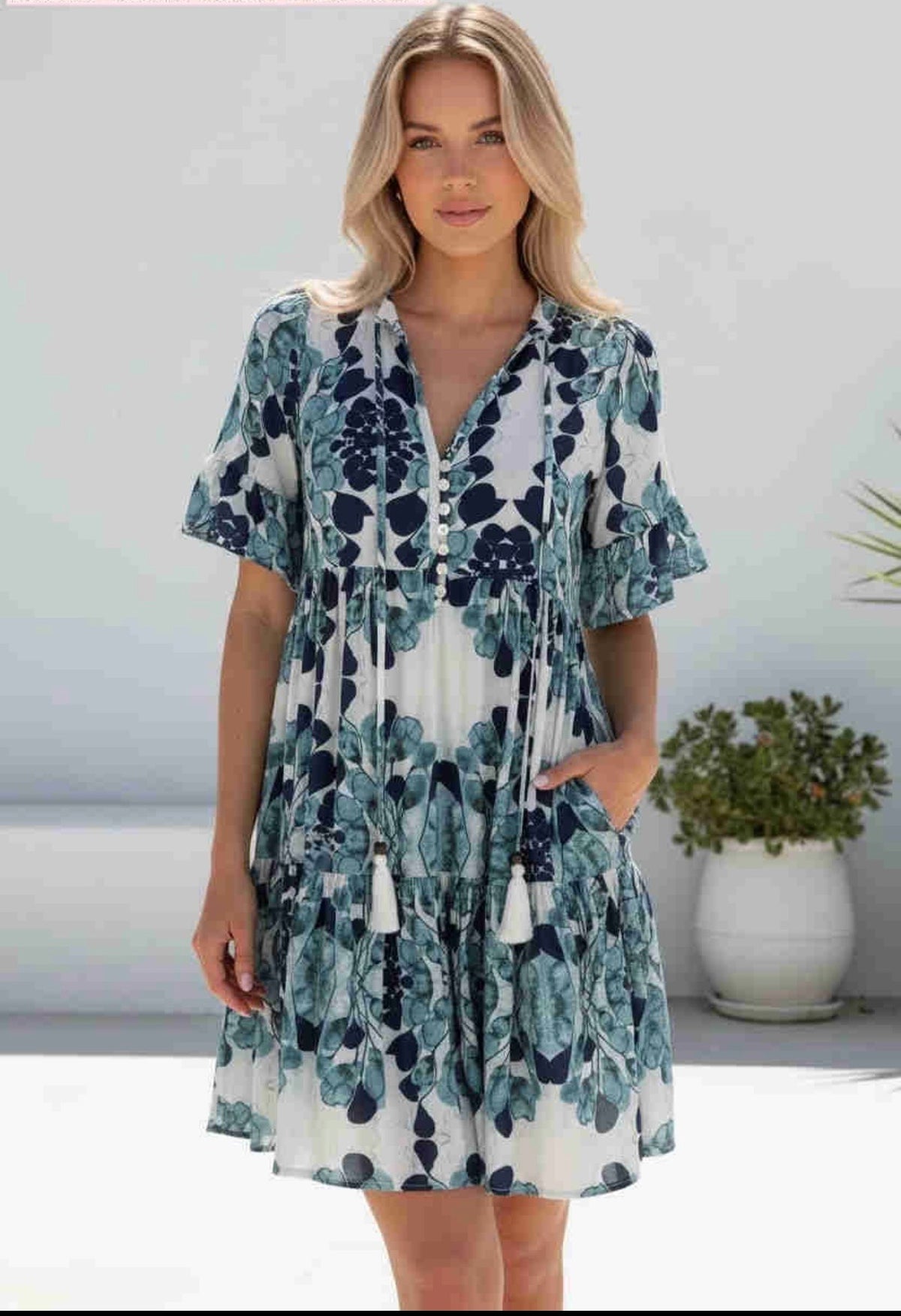 Tora Short Dress Blue