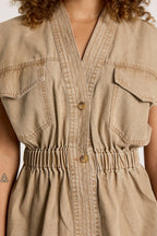 Bodhi Denim Vest Fawn - Emelda's Shoes