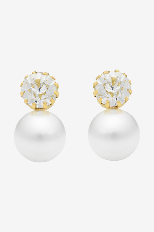 Vera clear CZ Pearl earring