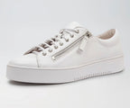 Laila White Leather - Emelda's Shoes