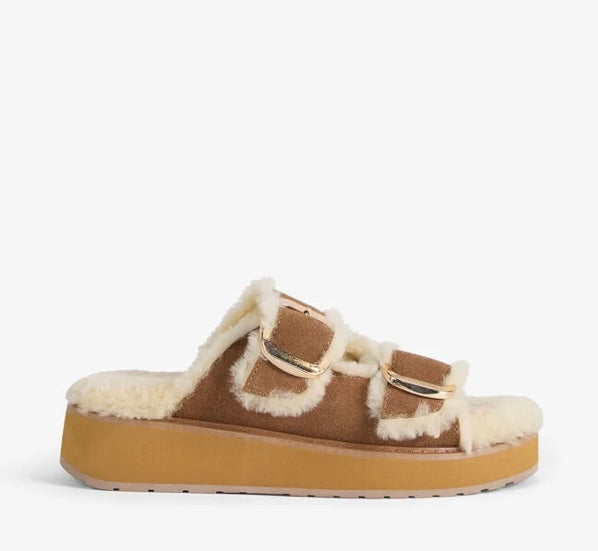 Cabello Chestnut Slide - Emelda's Shoes