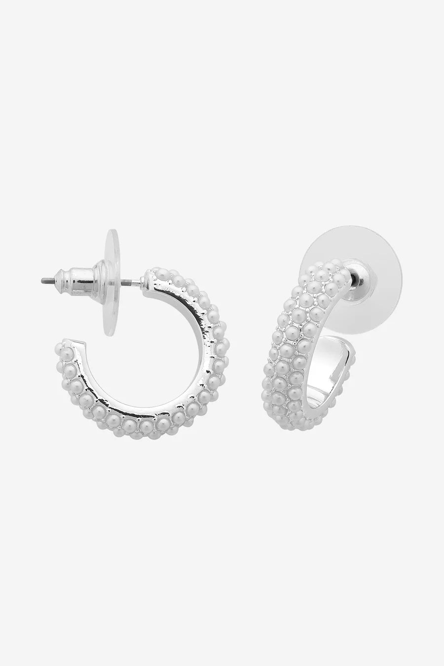 Marigold silver pearl earring - Emelda's Shoes