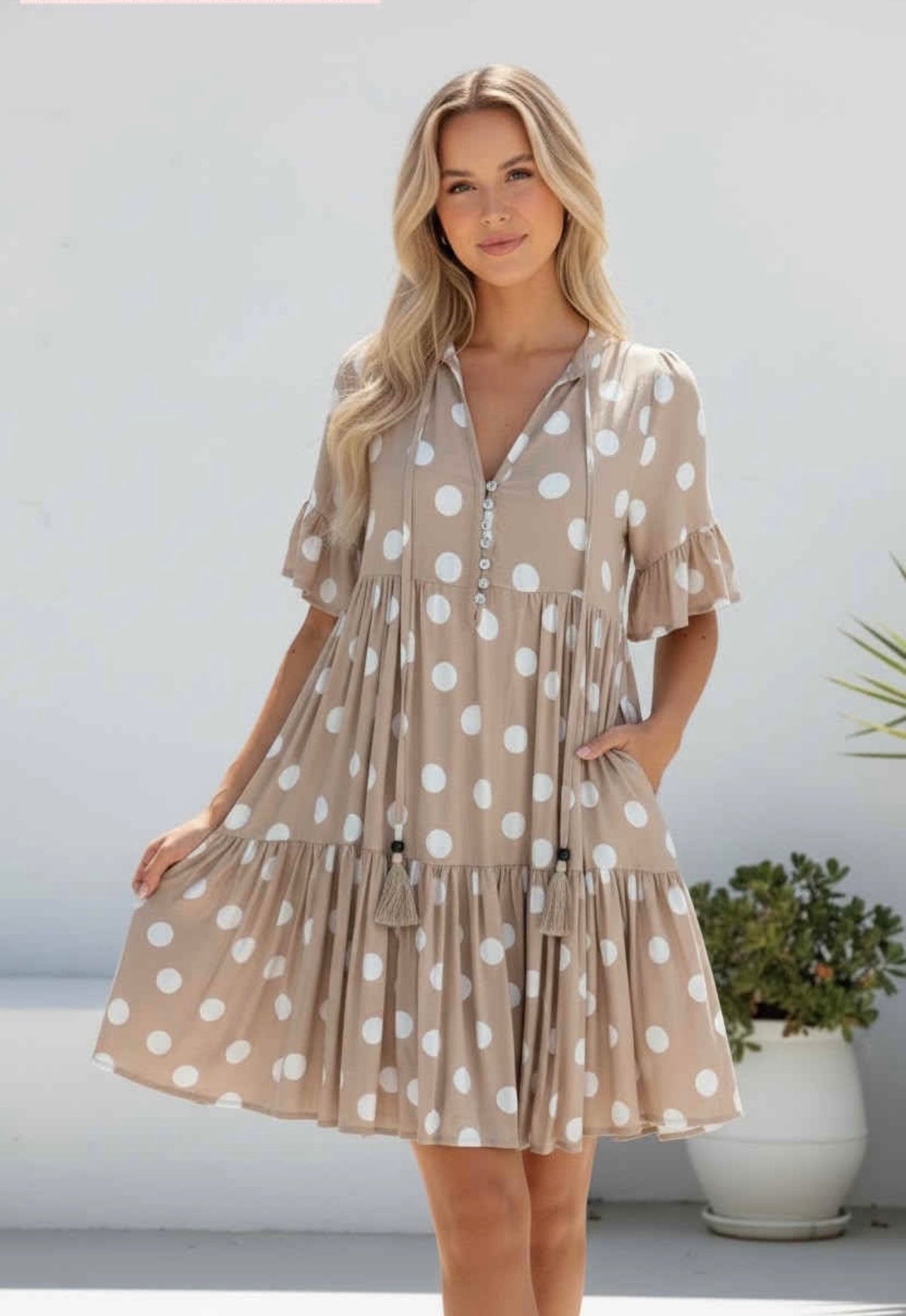 Dotti Dress Beige