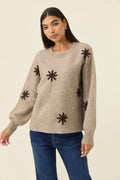 Miru Stitch Flower Knit Stone - Emelda's Shoes