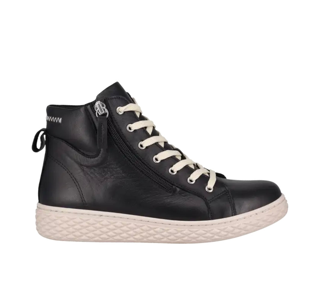 Una Black Double Zip & Lace - Emelda's Shoes
