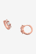 Zadie rose gold clear huggie - Emelda's Shoes