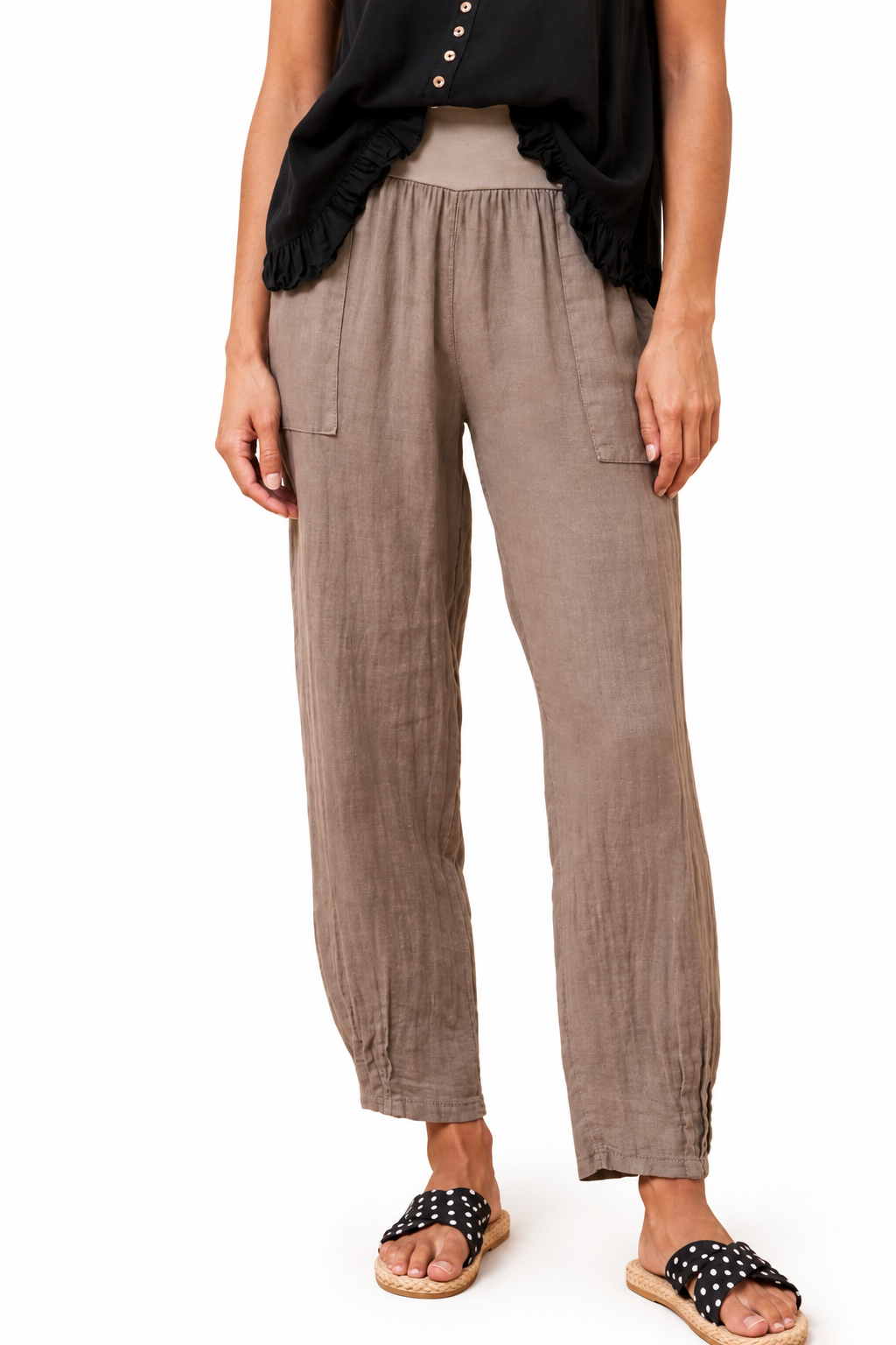 Linen Pull on Beige