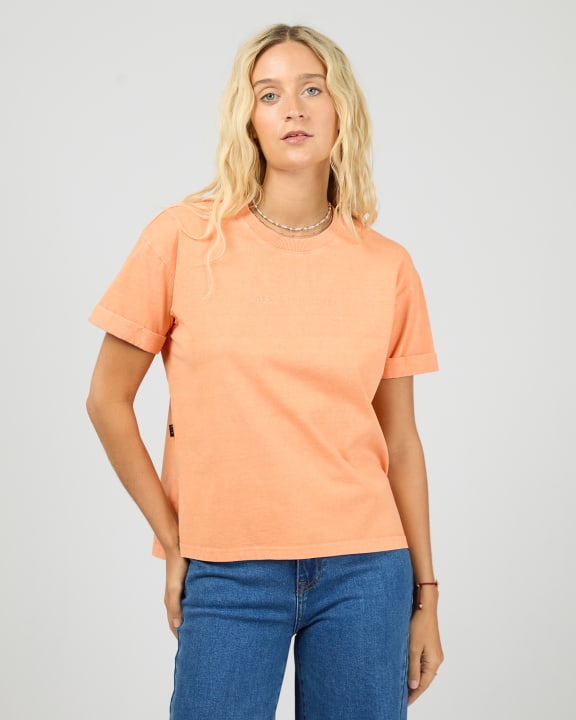 Washed tee peach