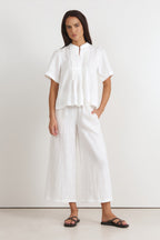 Fable Linen Culotte White
