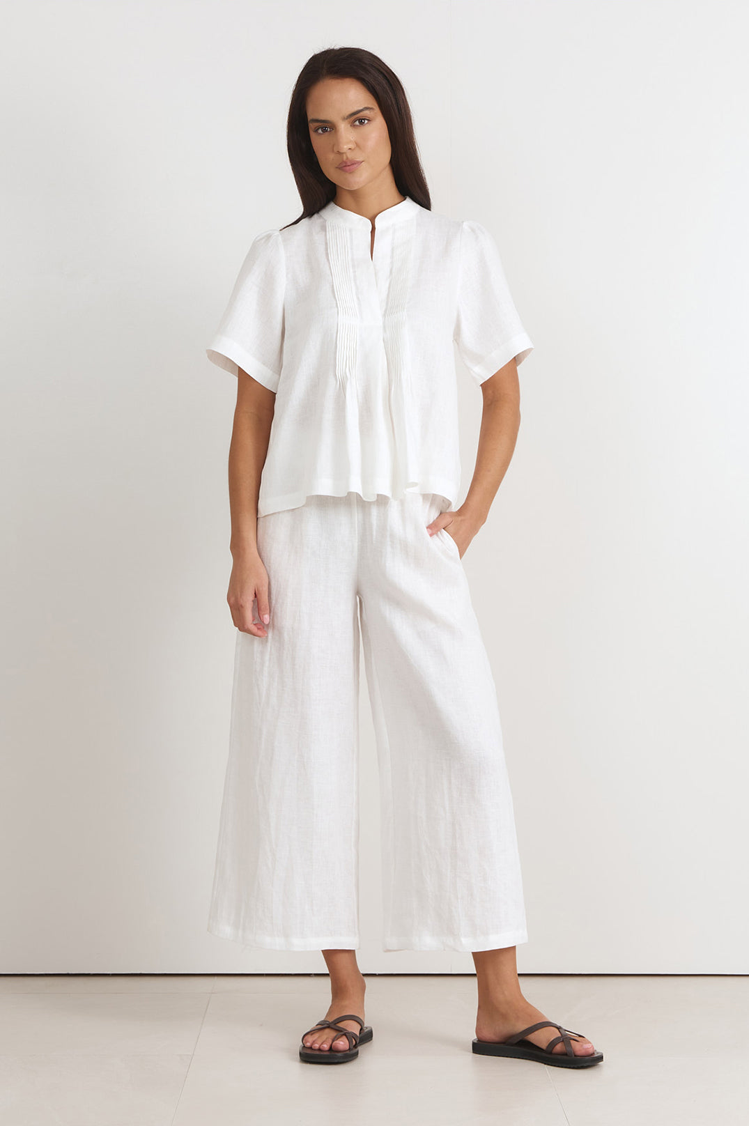 Fable Linen Culotte White
