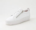 Bump White Leather - Emelda's Shoes