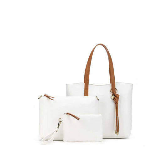 Lucia White 3 piece bag