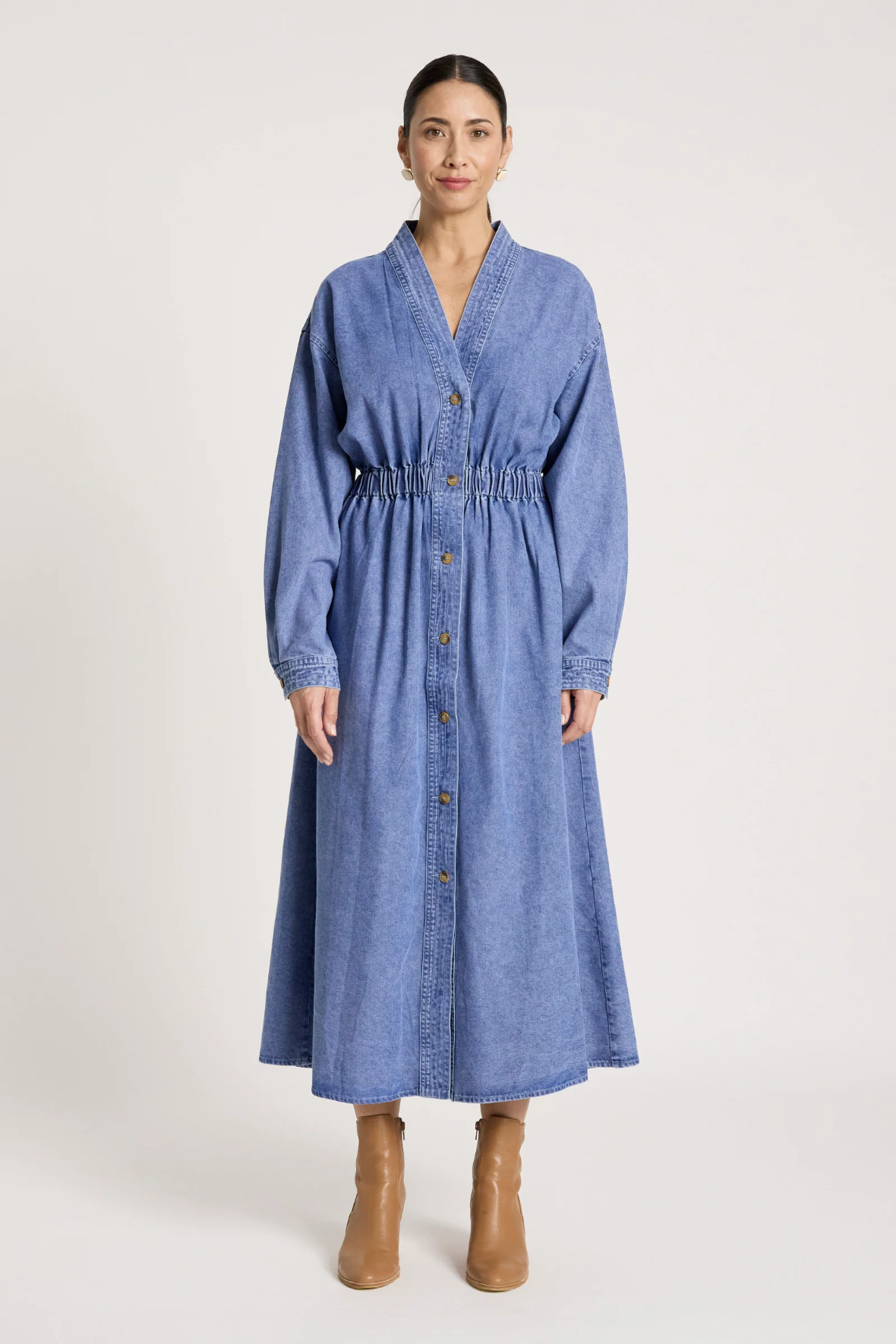 Bodhi Denim Dress Blue - Emelda's Shoes