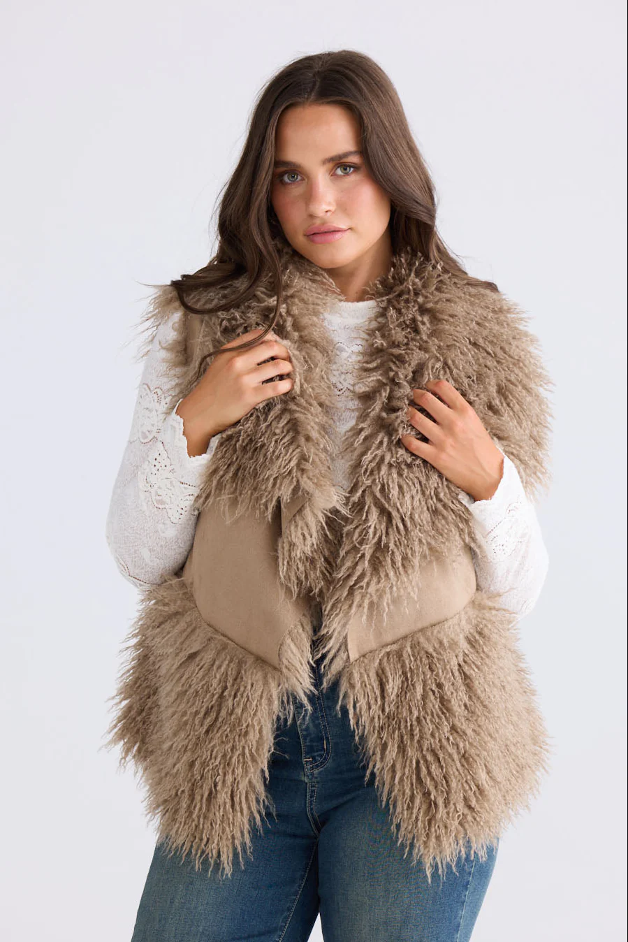 Luna Vest Taupe