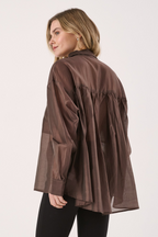 Val Oversized Shirt Chocolate